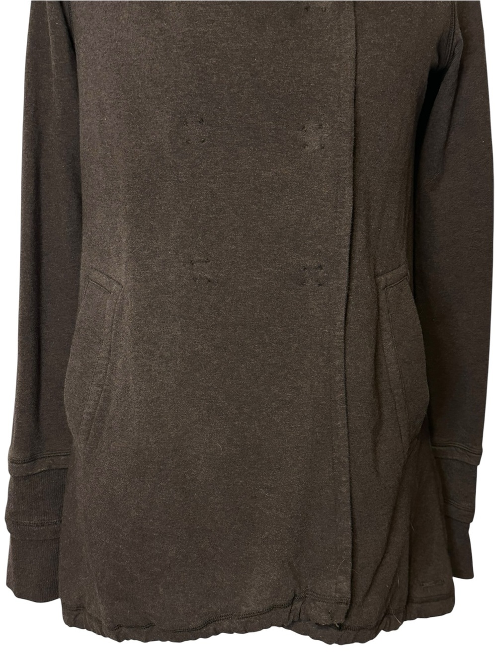 Lululemon Athletica Gratitude Wrap Heathered Fox Brown Drawstring Toggle Detail - Picture 4 of 10